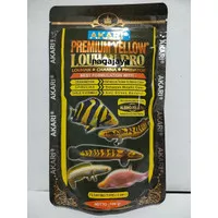 Pelet akari premium yellow louhan pro 2 mm 100gr pelet ikan predator