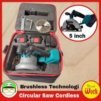 circular saw cordless 5 inch gergaji baterai Charger