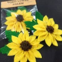 Hiasan Kain Flanel bentuk bunga matahari