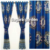 gordyn/ gorden untuk jendela dan pintu motif club bola chelsea dan MU