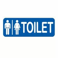 Stiker Toilet Pria Wanita Biru 10x30