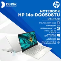 Notebook HP 14s-dq0508TU Celeron N4120 4GB SSD 256GB NoDVD W10+OHS 14"