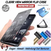 Samsung S7 Edge Clear View Flip Case Mirror Casing Standing Cover