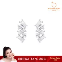 Sandra Dewi Gold Earring `Baguette Cut Series` Bunga Tanjung Gold