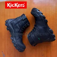 Sepatu kerja Pria Sepatu safety boots King kickers Resleting -hitam,40