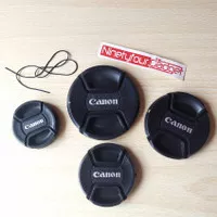 Lens Cap Canon 49mm 52mm 58mm 62mm 67mm 72mm 77mm Tutup Lensa Kamera