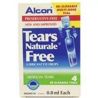 ALCON Tears Natural Free Lubricant Eye Drops 4x0.8ml