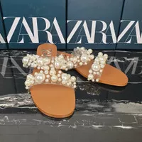 Sandal Zara Wanita flat mutiara SZR005