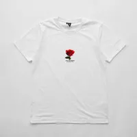 kaza tshirt `red rose` white