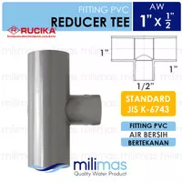 RUCIKA - Reducer TEE 1 x 1/2 AW - Verlup TEE - Increaser PVC