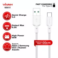Vivan Original Kabel Type-C 65w QC 3.0 Data Cable Type C to USB A