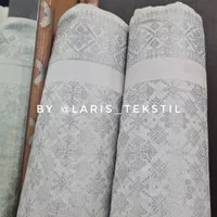 Best Seller Kain Songket Semi Palembang Putih Kombinasi Silver