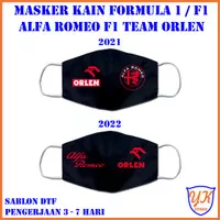 Masker Kain Formula 1 / F1 Alfa Romeo Racing Orlen