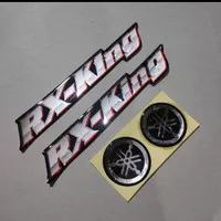 Emblem stiker Yamaha RX KING Rxking silver merah