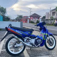 Knalpot Satria 2T HIU SMR Standar Racing Chrome