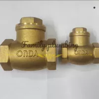 SWING CHECK VALVE STD KLEP TABOK SAMPING 3/4 INC ONDA KUNINGAN BRONZE