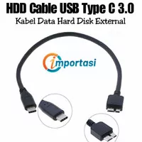Kabel Data Hard Disk External USB 3.1 Type C Cable Seagate WD Toshiba