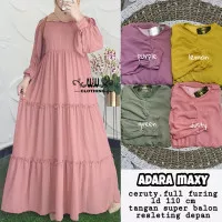 adara dress gamis lengan balon ceruty ori terbaru februari