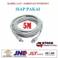 Kabel LAN UTP RJ45 Cat5E 5M - 5 Meter Data Internet Siap Pakai