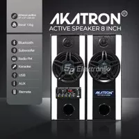 Speaker aktif bluetooth karaoke 8 inch double subwoofer sound 8" inchi