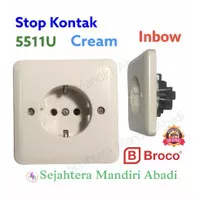 Stop Kontak Arde Broco New Gee Inbow IB Non CP 5511U Krem Cream