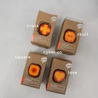 knog blinder mini love square skull cross rear light lampu belakang