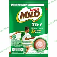 Milo 3 in 1 Sachet | Susu Bubuk Coklat | Nestle | 10x35gram | RENCENG