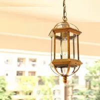 FL/lampu gantung outdoor-lampu teras-lampu plafon 1045Q hitam/gold