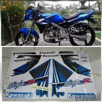 Striping Stiker Lis Kawasaki Ninja R biru 2013 2014 Asli Kawasaki