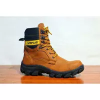 SEPATU SAFETY BOOTS CATERPILAR KULIT ASLI PRIA UJUNG BESI