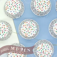 PAPER CUP CAKE CASE POLKA RAINBOW @50 PCS / WADAH MUFFIN CUPCAKE