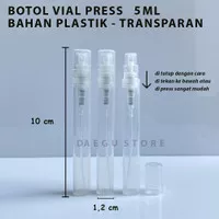 Botol Parfum Spray 5ml Pen Travel Vial Sample Plastik Transparan