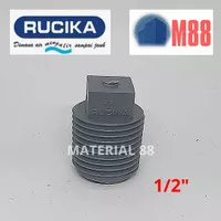 Plug 1/2 inch RUCIKA AW PVC - Tutup Kran Keran Dop Drat Luar 0.5 0,5