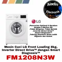 Mesin Cuci LG FM1208N3W - Mesin Cuci Front Loading LG 8kg