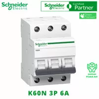 MCB 3P 6A 3 Phase 6 Ampere 3 Pas 6 Ampere K60N ORI SNI Schneider