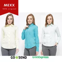 Kemeja Cewek Wanita Tangan Panjang Branded Merk MEXX Warna Biru Muda
