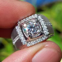 Batu Permata Sparkling Real Moissanite Diamond Seperti Berlian