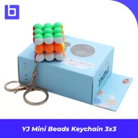 Rubik 3x3 Yong Jun Mini Beads Keychain / Gantungan Kunci Rubik