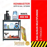 KENMASTER RAK 3 SUSUN SERBAGUNA BESI Multipurpose Penyimpanan Dapur