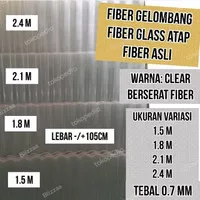 Fiber Glass Atap / Fiber Gelombang / Fiber Glass Anti UV Anti Bocor