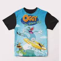 Baju Kaos T-shirt Anak Karakter OGGY AND THE COCKROACHES - 14