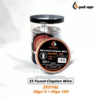 GeekVape SS Fused Clapton Wire SS316L 28GA x2 + 30GA ZS11