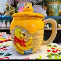 Mug Porselen Winnie The Pooh 3D Honey Madu TutupDisney Gelas Cangkir