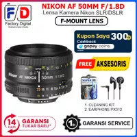 Lensa Nikon AF 50mm f1.8D Nikkor Lensa 50mm For Nikon DSLR