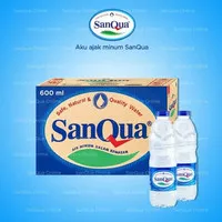 SanQua Air Mineral Botol 600 ml Dus (24 Botol)