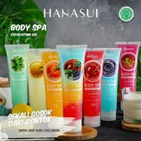 Hanasui Body Spa Exfoliating Gel AHA Collagen 300ml Perontok Daki