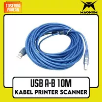 Kabel USB Printer 10m Kabel AB 10m Transparan MAGNUM ORIGINAL HQ