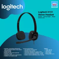 Logitech H151 Stereo Headset Black / hitam