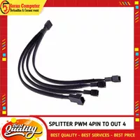 PWM 4 Pin Fan Splitter, 4 Pin Adapter Cable, Braided Computer Fan