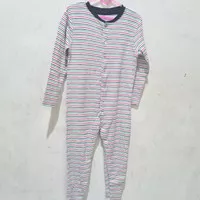 jumpsuit kancing anak lengan panjang / baju tidur jumpsuit import